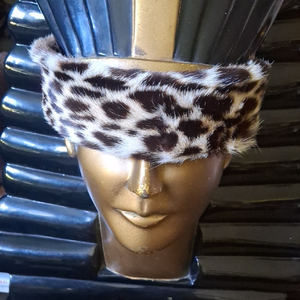 Leopard Print Fur Headband